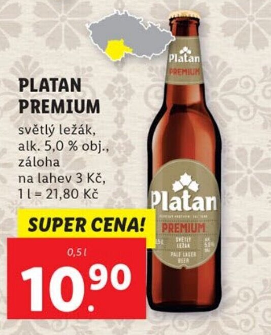 PLATAN PREMIUM nabídka v Lidl