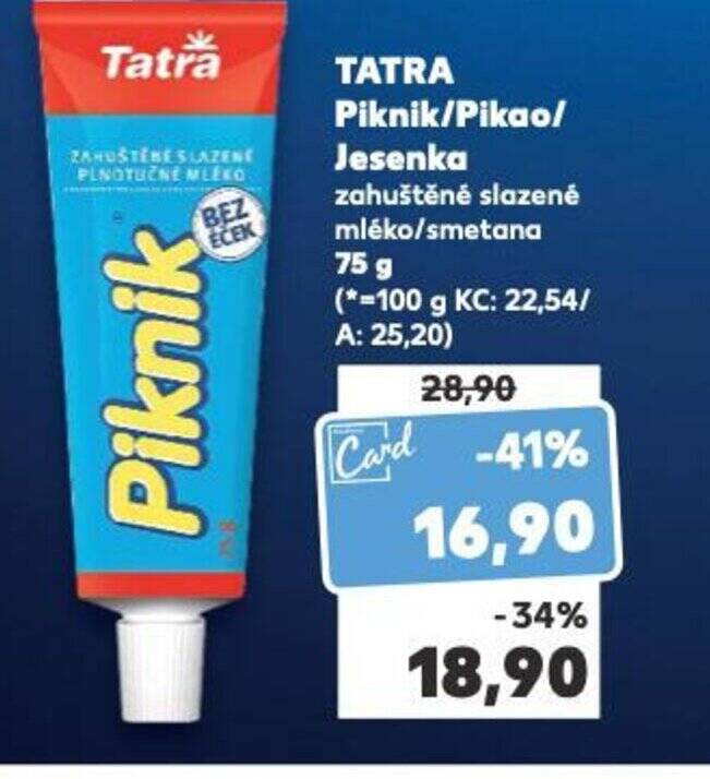 TATRA Piknik Pikao Jesenka nabídky v Kaufland