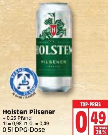 Holsten Pilsener 0 5L DPG Dose Angebot Bei Edeka