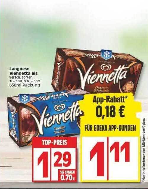 Langnese Viennetta Eis Angebot Bei Edeka