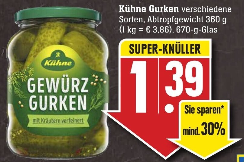 K Hne Gurken G Glas Angebot Bei Edeka Neukauf