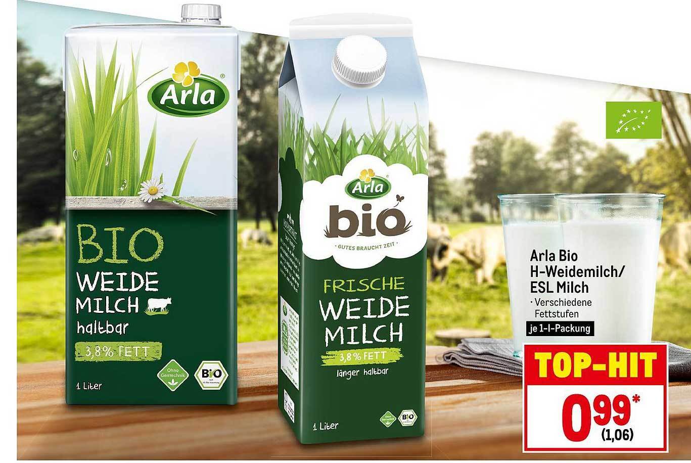 Arla Bio H Weidemilch Oder Esl Milch Angebot Bei Metro