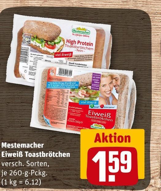 Mestemacher eiweiß toastbrötchen Angebot bei REWE