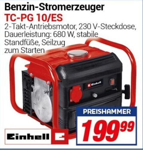 Einhell Benzin Stromerzeuger Tc Pg Es Angebot Bei Centershop