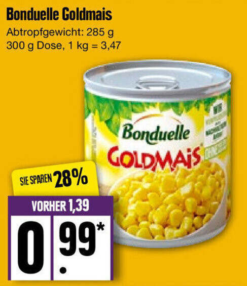 Bonduelle Goldmais 300 G Dose Angebot Bei Edeka