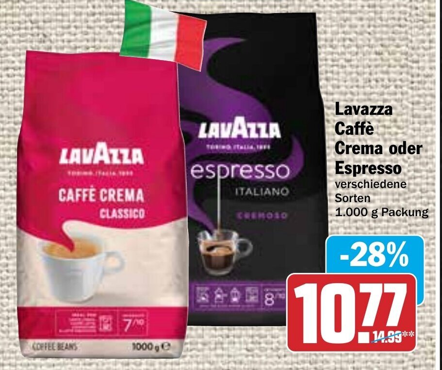 Lavazza Caff Crema Oder Espresso G Packung Angebot Bei Hit