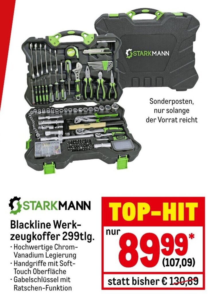 Starkmann Blackline Werkzeugkoffer 299 Tlg Angebot Bei METRO