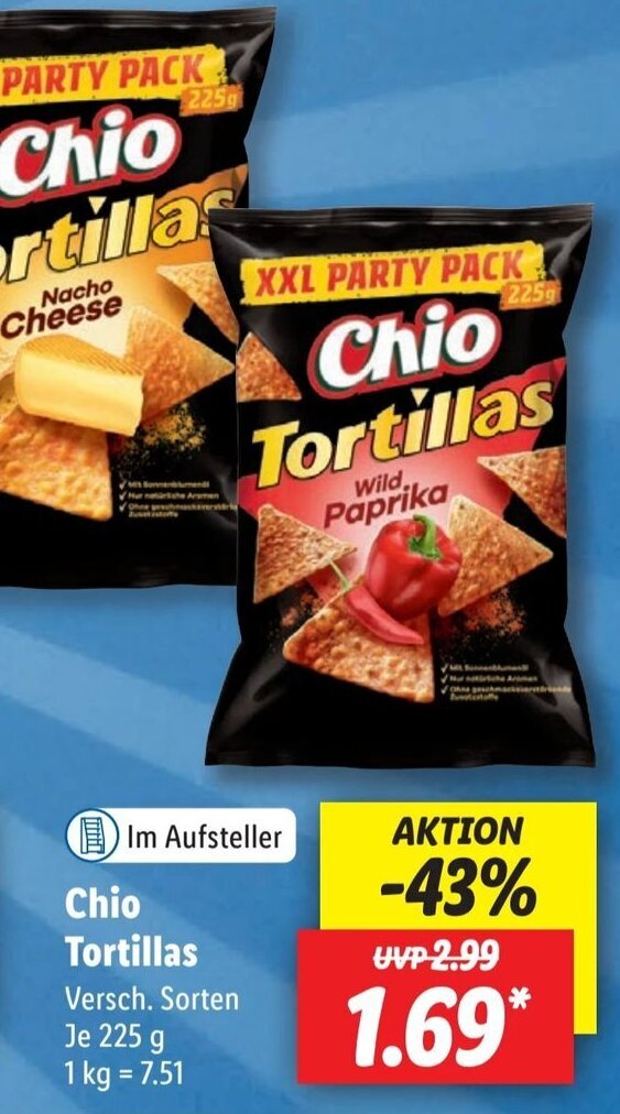 Chio Tortillas 225 G Angebot Bei Lidl