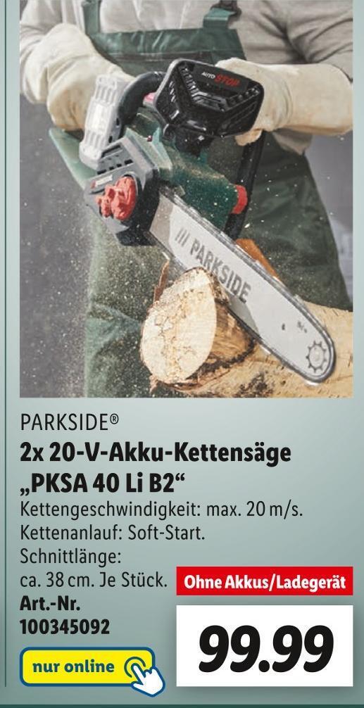 Parkside X V Akku Kettens Ge Pksa Li B Angebot Bei Lidl