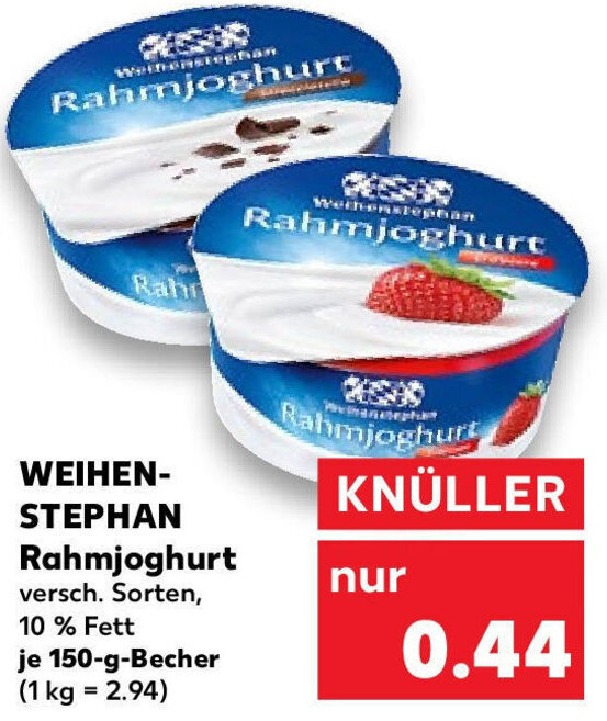 Weihenstephan Rahmjoghurt G Becher Angebot Bei Kaufland