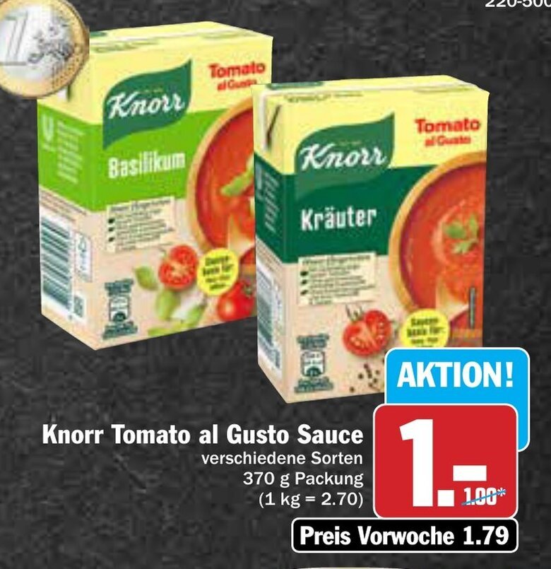 Knorr Tomato Al Gusto Sauce 370g Angebot Bei AEZ