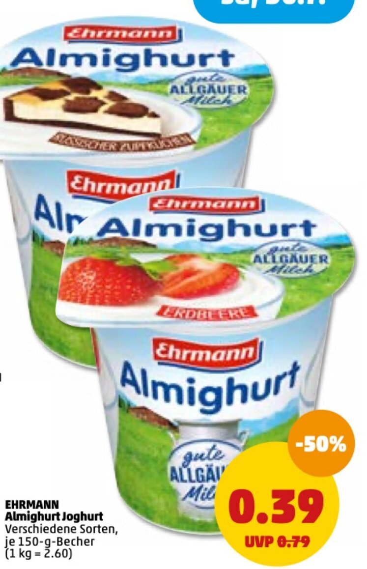 Ehrmann Almighurt Joghurt G Becher Angebot Bei Penny