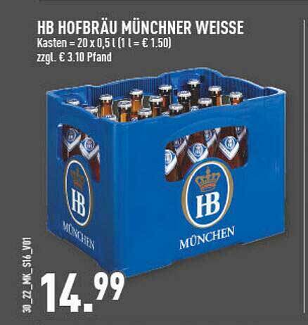 Hb hofbräu münchner weisse Angebot bei Marktkauf