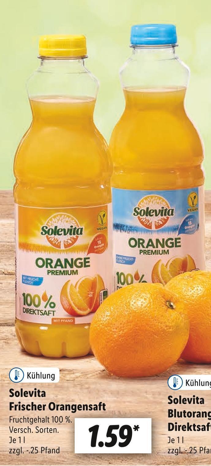 Solevita Frischer Orangensaft Angebot Bei Lidl