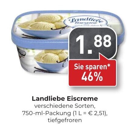 Landliebe Eiscreme Ml Packung Angebot Bei Hieber S Frische Center