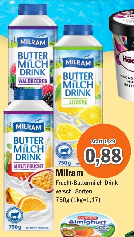 Milram Frucht Buttermilch Drink G Angebot Bei Aktiv Irma