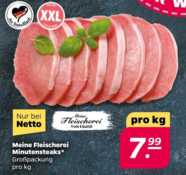 Meine Fleischerei Minutensteaks Angebot Bei Netto