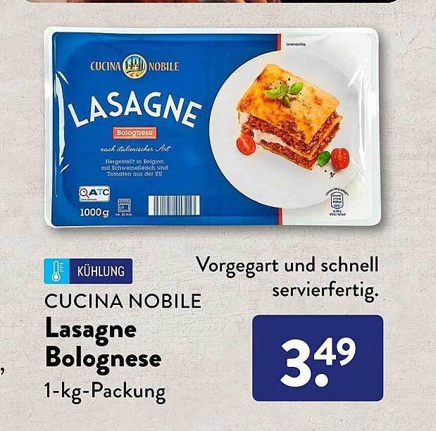 Cucina Nobile Lasagne Bolognese Angebot Bei Aldi S D