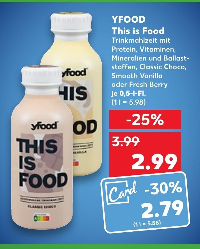 YFood Trinkmahlzeit 500ml Angebot Bei Kaufland