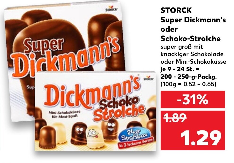 Storck Super Dickmann S Oder Schoko Strolche G Angebot Bei Kaufland