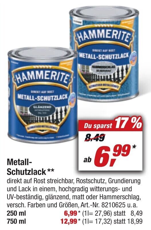 Hammerite Metall Schutzlack Angebot Bei Toom Baumarkt