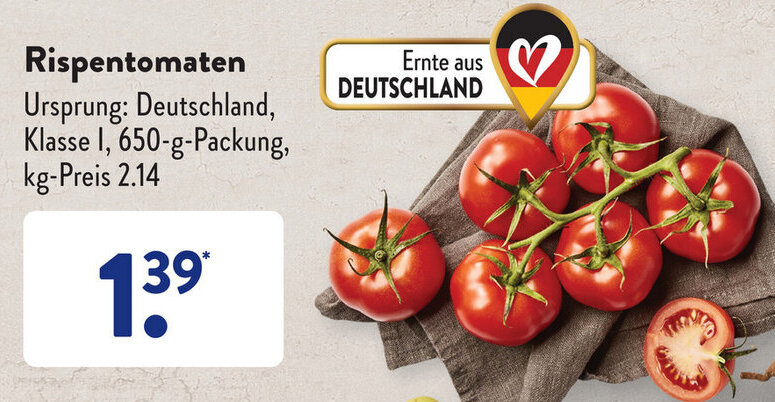 Rispentomaten G Packung Angebot Bei Aldi S D