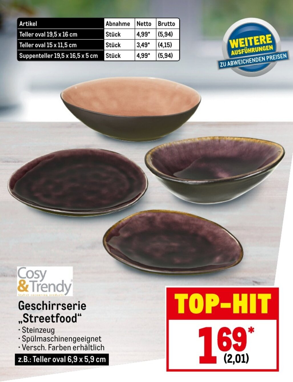 Cosy Trendy Geschirrserie Streetfood Angebot Bei METRO