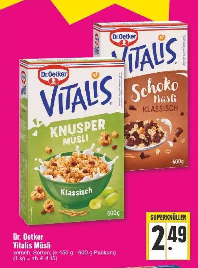 Dr oetker vitalis müsli Angebot bei Edeka