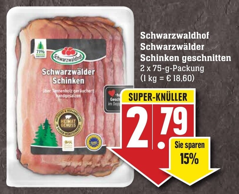 Schwarzwaldhof Schwarzw Lder Schinken Geschnitten X G Packung