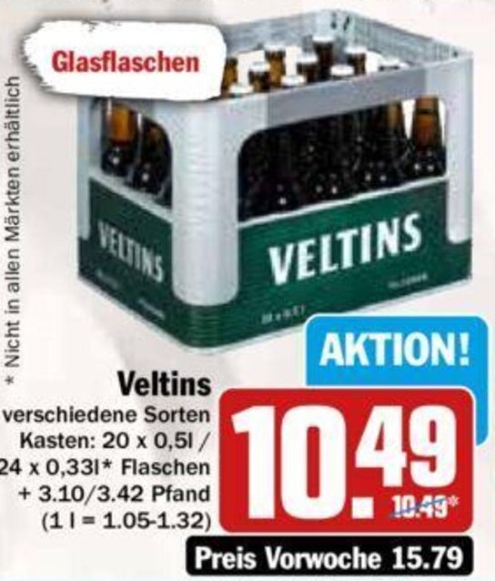 Veltins 20x0 5L 24x0 33 L Flaschen Angebot Bei Hit