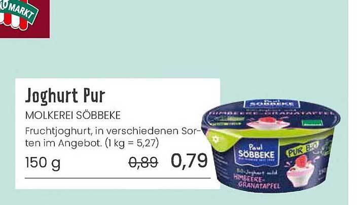 Joghurt pur molkerei söbbeke Angebot bei Superbiomarkt