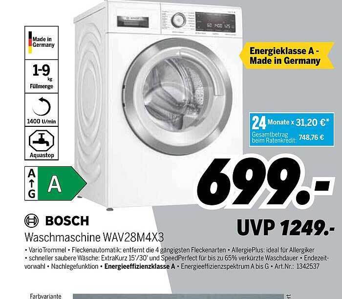 Bosch Waschmaschine Wav X Angebot Bei Medimax