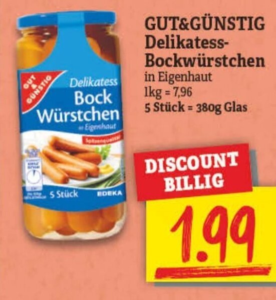 Gut G Nstig Delikatess Bockw Rstchen St Ck Angebot Bei Np Discount