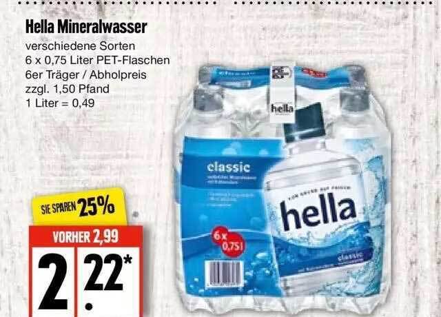 Hella Mineralwasser Angebot Bei Edeka