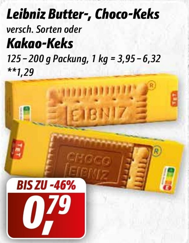 Leibniz Butter Choco Keks Oder Kakao Keks 125 200 G Packung Angebot