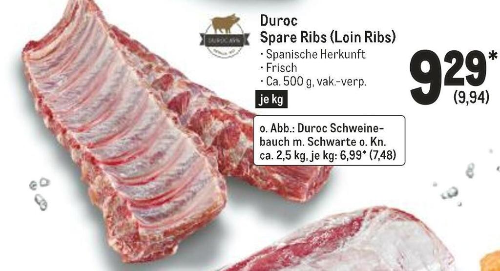 Duroc Spare Ribs Loin Ribs Angebot Bei Metro