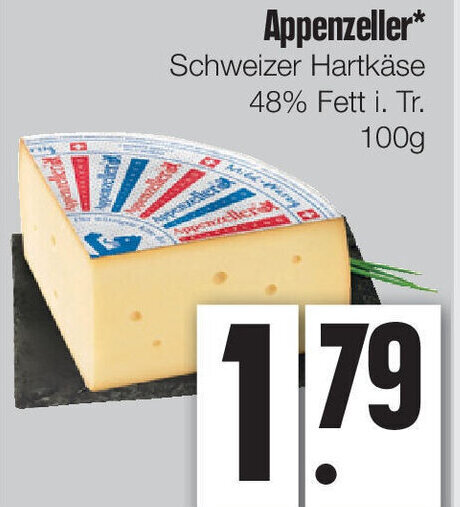 Appenzeller Schweizer Hartkäse 100 g Angebot bei Edeka Xpress