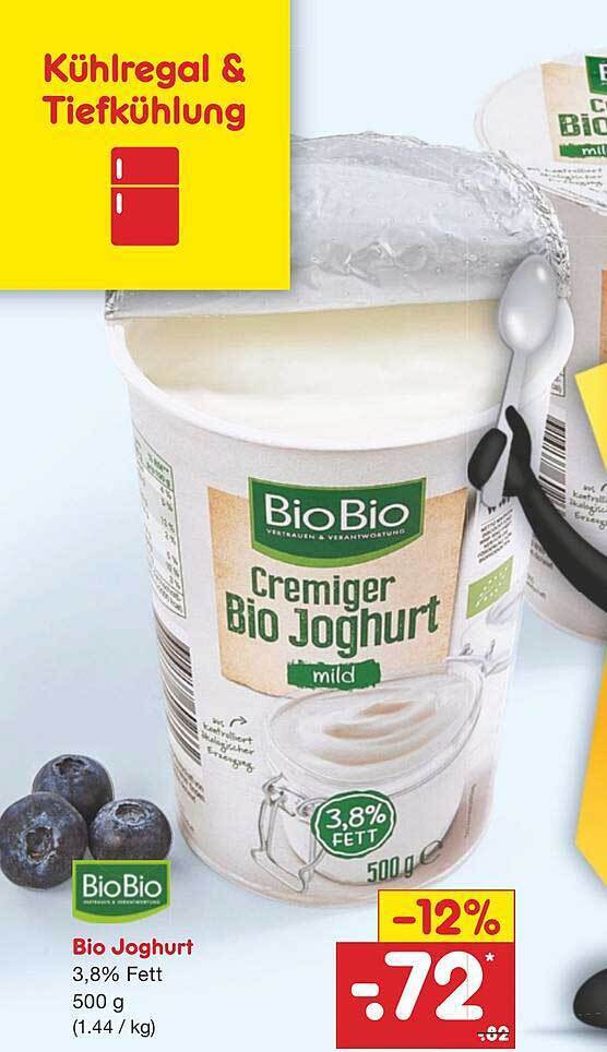 Biobio Bio Joghurt Fet Gr Angebot Bei Netto Marken Discount