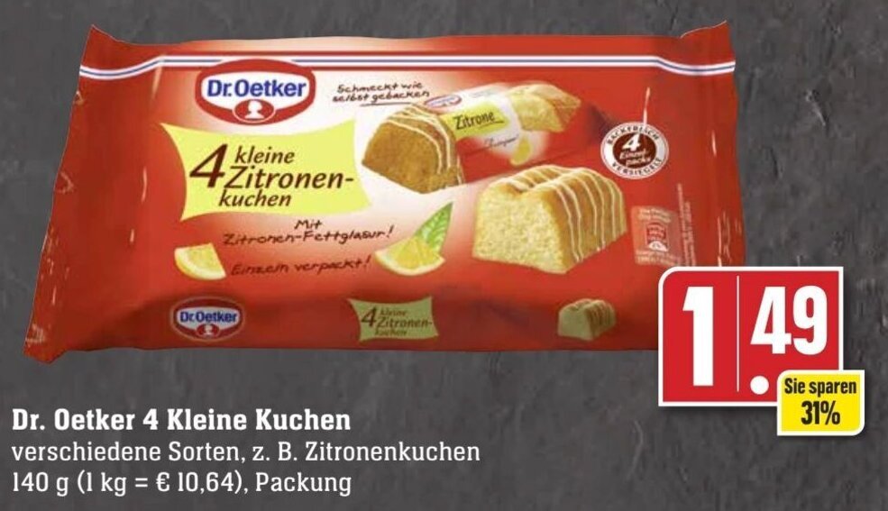 Dr Oetker Kleine Kuchen G Packung Angebot Bei Edeka Neukauf