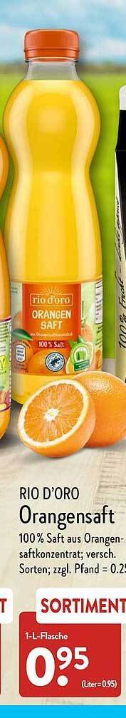 Rio D Oro Orangensaft Angebot Bei Aldi Nord