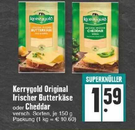 Kerrygold original irischer butterkäse oder cheddar Angebot bei Edeka