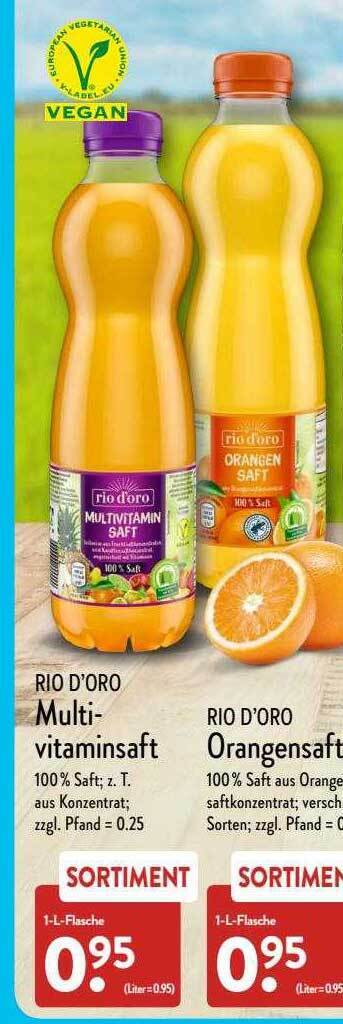 Rio D Oro Multivitaminsaft Oder Orangensaft Angebot Bei Aldi Nord