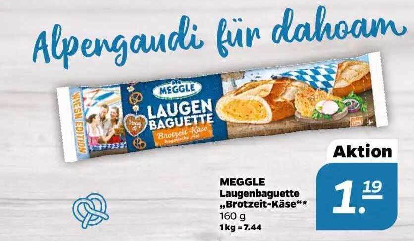 Meggle laugenbaguette brotzeit käse Angebot bei NETTO