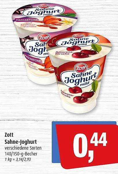 Zott Sahne Joghurt Angebot Bei Markant