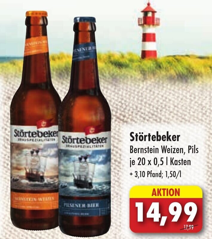 St Rtebeker Bernstein Weizen Pils X L Kasten Angebot Bei L Sch Depot