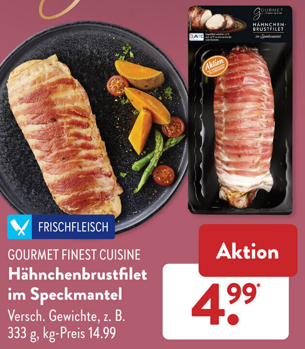 Gourmet Finest Cuisine H Hnchenbrustfilet Im Speckmantel G Angebot