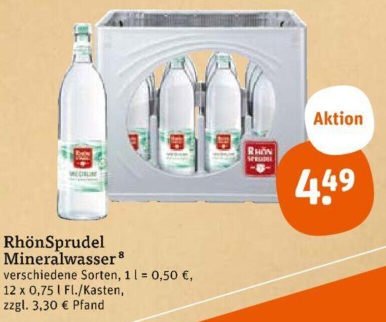 Rh Nsprudel Mineralwasser X L Angebot Bei Tegut