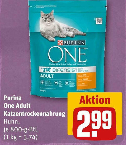 Purina One Adult Katzentrockennahrung 800 G Btl Angebot Bei REWE