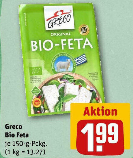 Greco Bio Feta 150 G Pckg Angebot Bei REWE