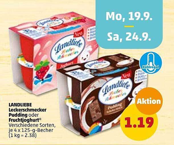 Landliebe Leckerschmecker Pudding Oder Fruchtjoghurt Angebot Bei Penny